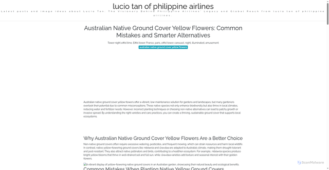 Security scan screenshot of https://lensanetworkcorner-dp73d2pc3rnz.edgeone.app/australian-native-ground-cover-yellow-flowers.html