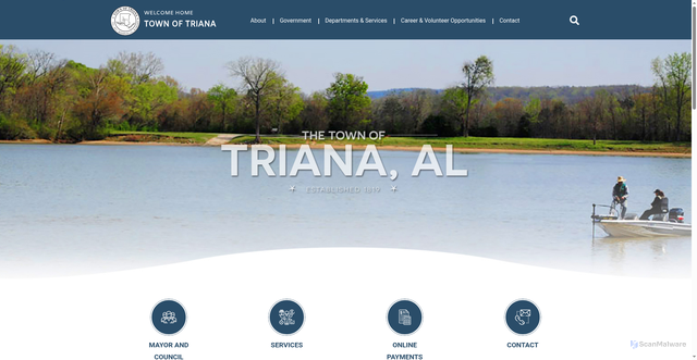 Security scan screenshot of https://townoftrianaal.gov/