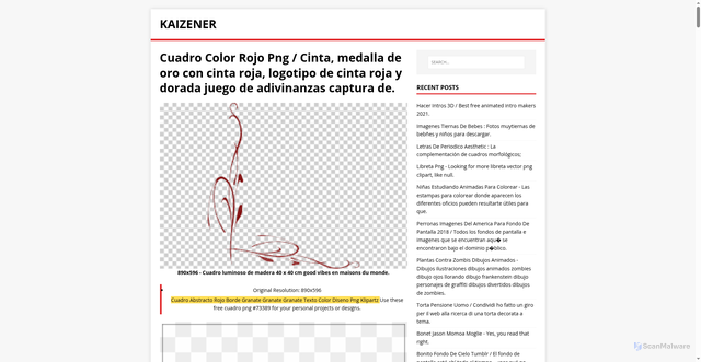 Security scan screenshot of https://renezeika.pages.dev/post/cuadro-color-rojo-png/