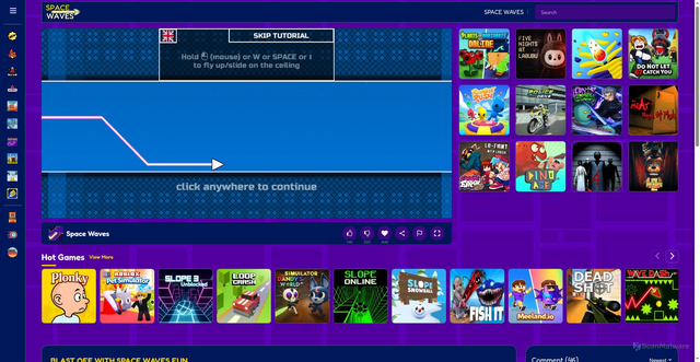Security scan screenshot of https://spacewavesgame.io