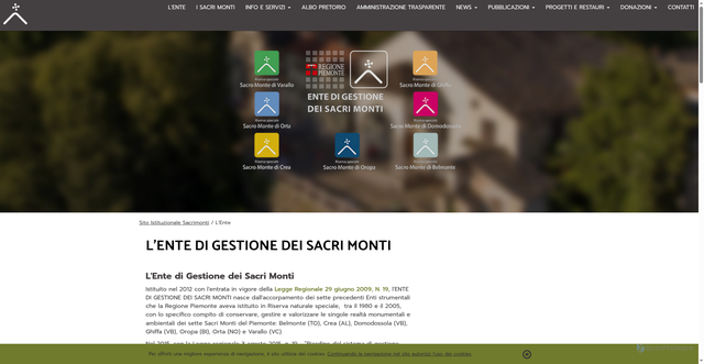 Security scan screenshot of https://www.sacri-monti.com/