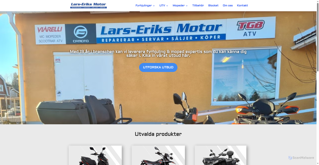 Security scan screenshot of https://larserikmotor.se