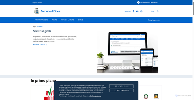 Security scan screenshot of https://www.comune.silea.tv.it