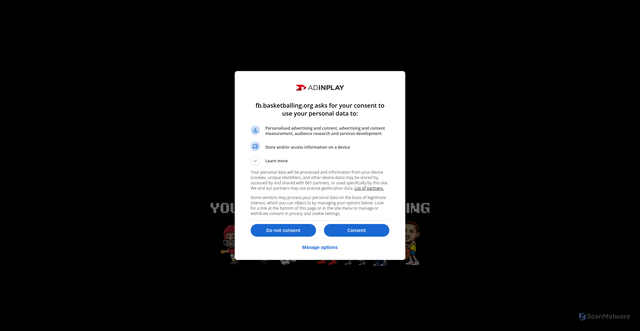 Security scan screenshot of https://fb.basketballing.org