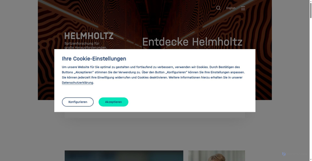 Security scan screenshot of https://www.helmholtz.de/
