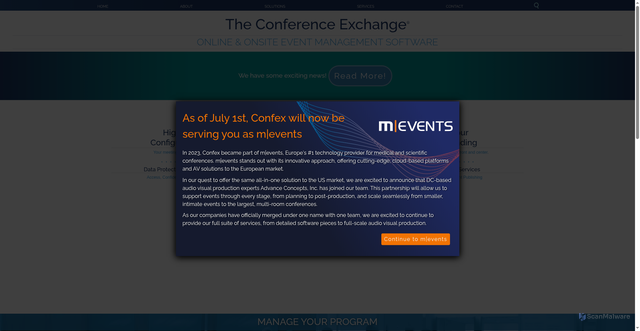 Security scan screenshot of https://confex.com
