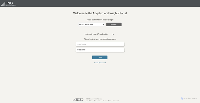 Security scan screenshot of https://aip.bncollege.com