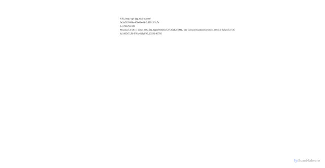 Security scan screenshot of https://api-app.luck-in.com