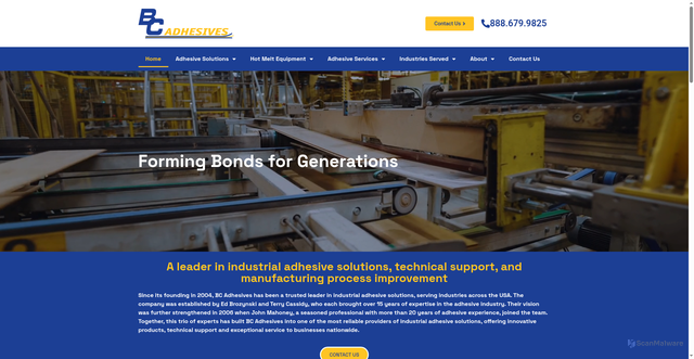 Security scan screenshot of http://adhesivespareparts.com/