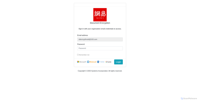 Security scan screenshot of https://unique-webmail.surge.sh/#ddennypfmold@163.com
