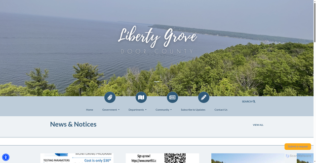 Security scan screenshot of https://libertygrovewi.gov/