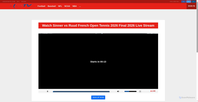 Security scan screenshot of https://media.iie.uk.com/today/video-french-open-tennis-2026-bt-liv-ustv-pefgo-wrdalx.html