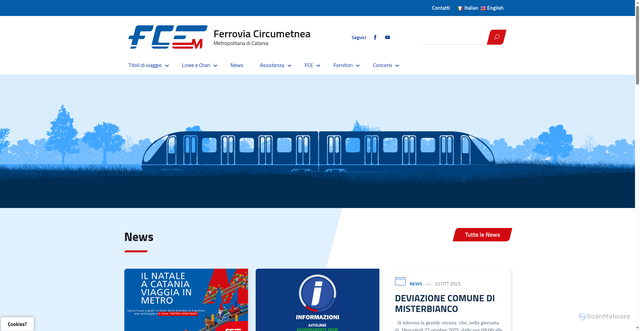 Security scan screenshot of https://www.circumetnea.it/