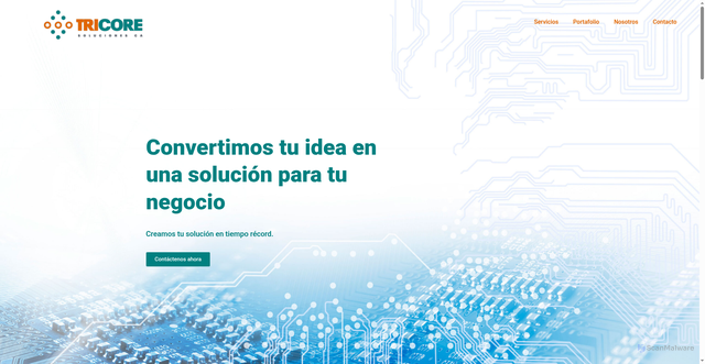 Security scan screenshot of https://tricore.io