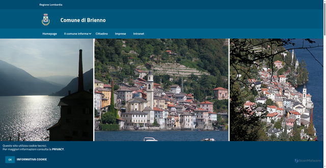 Security scan screenshot of https://www.comune.brienno.co.it/hh/index.php