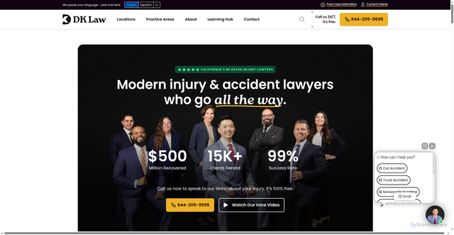 Security scan screenshot of https://dklaw.com/