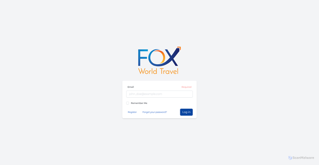 Security scan screenshot of https://connect.foxworldtravel.com