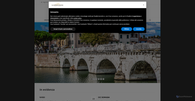 Security scan screenshot of https://www.odcec.rimini.it/