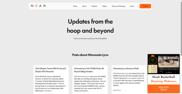 Security scan screenshot of https://www.noahbasketball.com/blog/topic/minnesota-lynx
