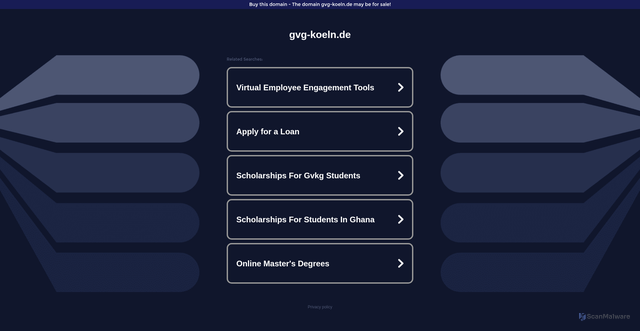 Security scan screenshot of http://ww16.gvg-koeln.de/?sub1=20260218-0200-4773-9003-8241d2660a84
