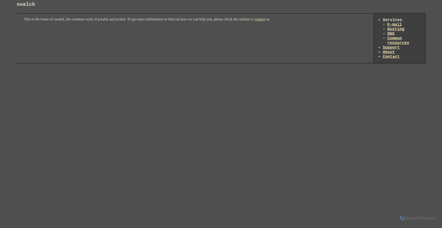 Security scan screenshot of https://xwalck.se