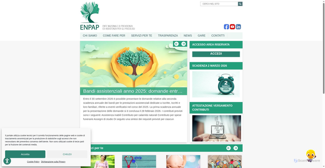 Security scan screenshot of https://www.enpap.it