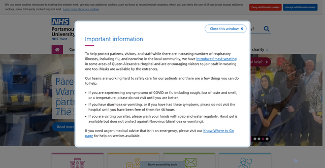 Security scan screenshot of https://www.porthosp.nhs.uk/