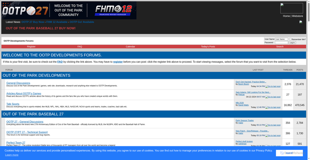 Security scan screenshot of https://forums.ootpdevelopments.com