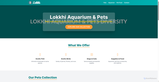 Security scan screenshot of https://lokhiaquariumandpets-bgabmaq74e.edgeone.app/
