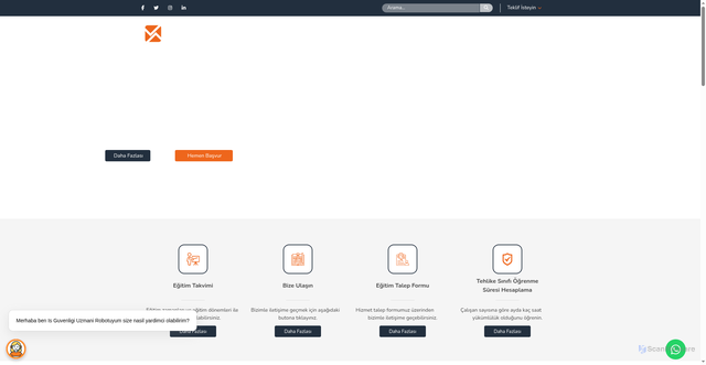 Security scan screenshot of https://www.yontemakademi.com.tr/