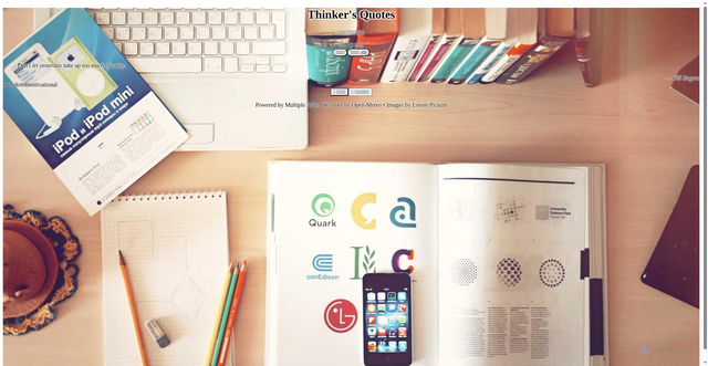 Security scan screenshot of http://thinker-quotes-app.pages.dev/