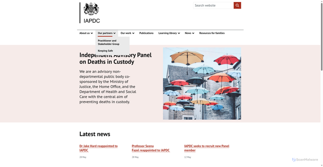 Security scan screenshot of http://iapdeathsincustody.independent.gov.uk