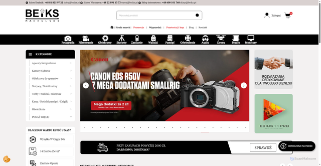 Security scan screenshot of https://beiks.com.pl