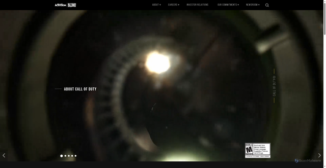 Security scan screenshot of https://www.activisionblizzard.com/