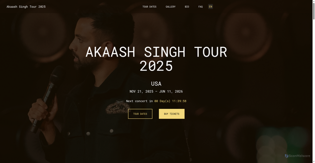 Security scan screenshot of https://akaashsinghtour.com/