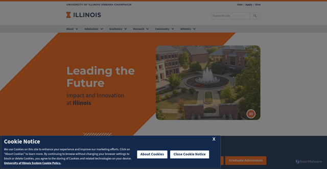 Security scan screenshot of https://illinois.edu/