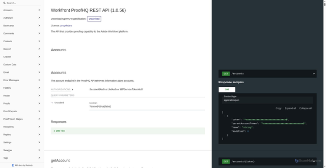 Security scan screenshot of https://rest.eu.proofhq.com