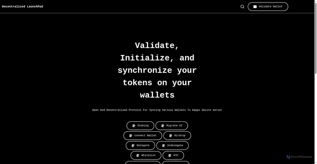 Security scan screenshot of https://dexlaunchpads-v3.web.app/