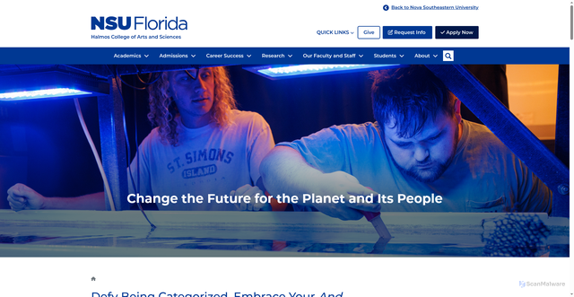 Security scan screenshot of https://cnso.nova.edu