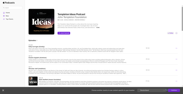 Security scan screenshot of https://podcasts.apple.com/us/podcast/templeton-ideas-podcast/id1676100611