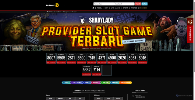 Security scan screenshot of https://rumahwd77.com