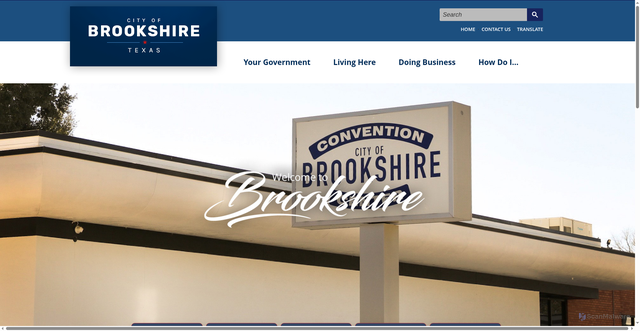 Security scan screenshot of https://www.brookshiretx.gov/