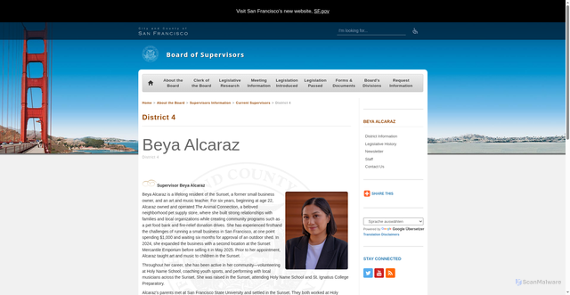 Security scan screenshot of https://sfbos.org/supervisor-alcaraz-district-4