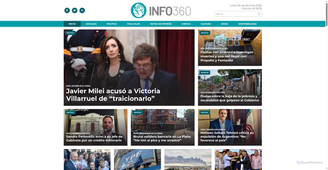 Security scan screenshot of https://info360.net