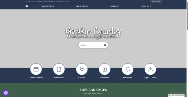 Security scan screenshot of https://www.yadkincountync.gov/