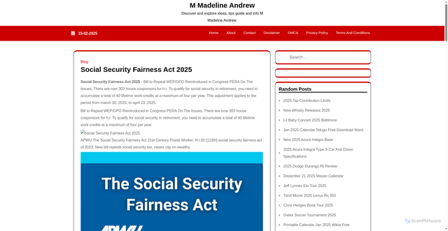 Security scan screenshot of https://mmadelineandrew.pages.dev/wsgcq-social-security-fairness-act-2025-shjvg/