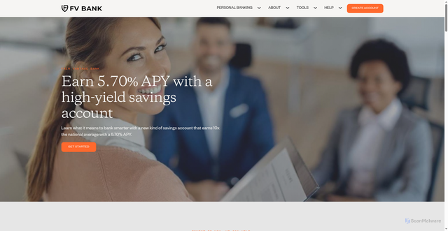 Security scan screenshot of http://fairvantagebank.com/