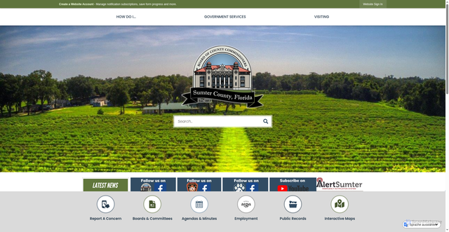 Security scan screenshot of https://sumtercountyfl.gov/