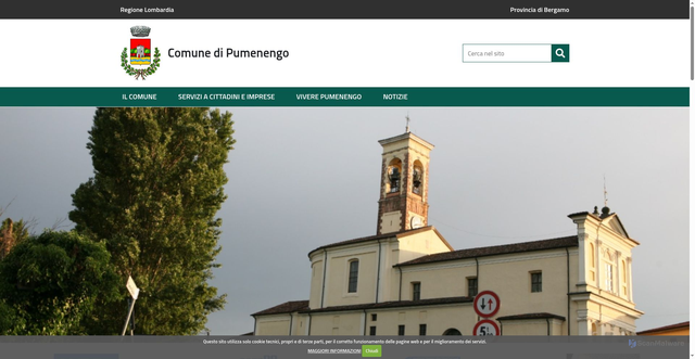 Security scan screenshot of https://www.comune.pumenengo.bg.it/