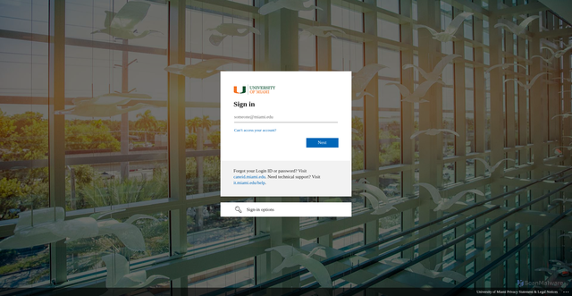 Security scan screenshot of https://miamiedu-my.sharepoint.com
